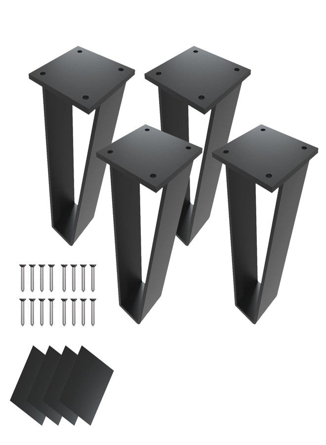 Orgerphy 8 inch Black Bench Legs Set of 4| Triangle-Shape Heavy Duty Table Legs Furniture Legs| Black Metal for Sofa Couch Dresser| Metal Legs for Coffee Table (8 inch) - Image 1